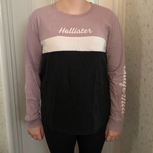 Hollister long sleeved logo graphic tee